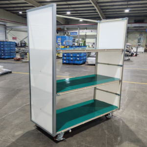 Xe đẩy hàng ống thép, ống thép bọc nhựa